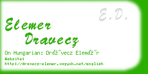 elemer dravecz business card